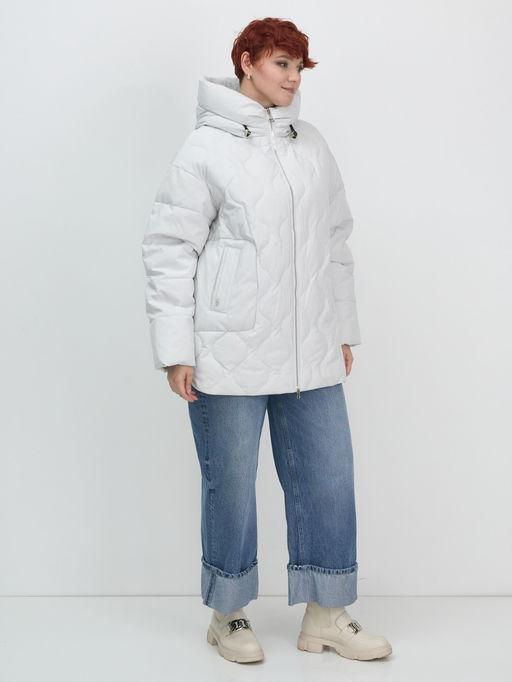 Куртка женская демисезонная с капюшоном серого цвета 1140Sr - Mtforce фото 3