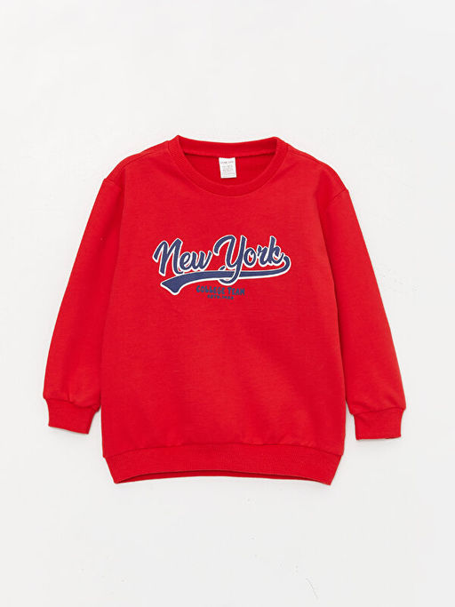 Bisiklet Yaka Uzun Kollu Erkek Bebek Sweatshirt ve Pantolon 2li Tak?m - Waikiki фото 2