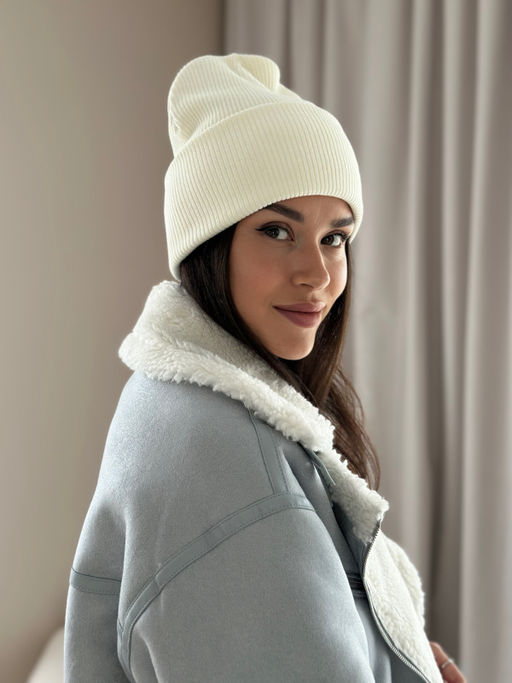 Шапка 3333 (белый) - Nadi bordo фото 5