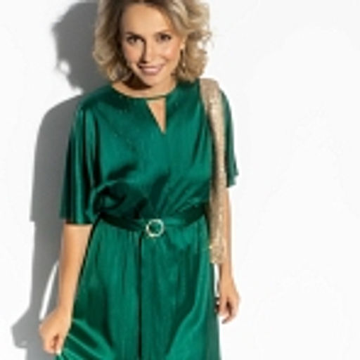 Платье шёлковое, Икона моды (зелёное)