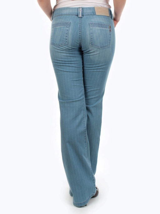 501/A BLUE Джинсы-клеш женские ISTEK (75% хлопок, 22% полиэстер, 3% лайкра)