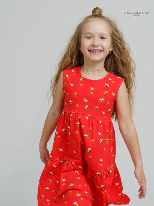Сарафан Мия пчелки на красном - Sovalina фото 6
