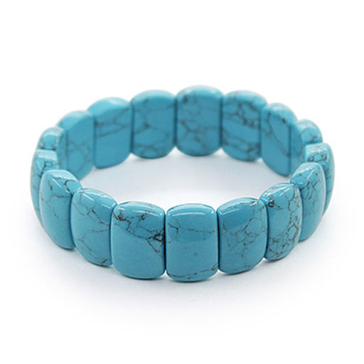 Браслет Лео-мини бирюза голубая (имитация) - Agat77 фото 4