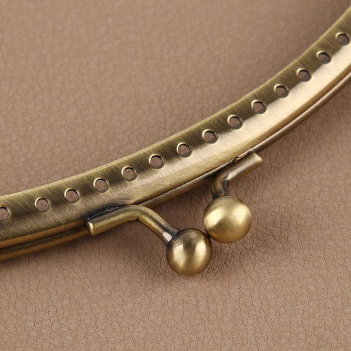 Фермуар пришивной «Полукруг», 20×9 см, цвет бронзовый