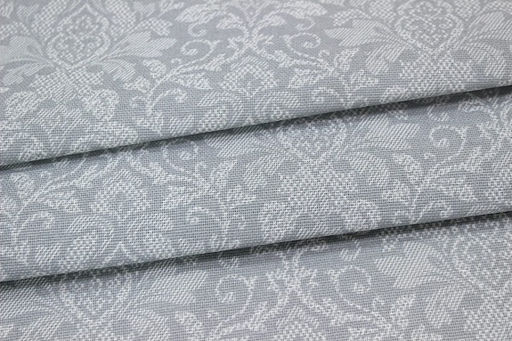Рогожка Вензель цв.св.серо-голубая дымка, ш.1.5м, хлопок-100%, 165гр/м.кв - Купава фото 4