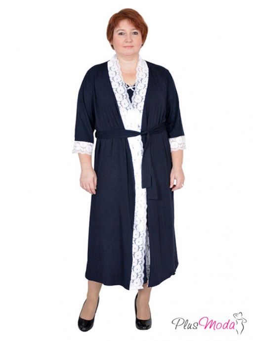 Халат-пеньюар Модель №208 размеры 44-80 - Plusmoda фото 8