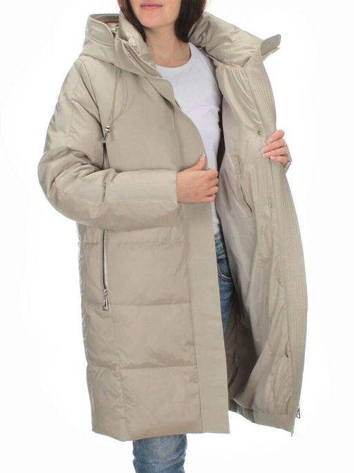 C223 GRAY/BEIGE Куртка зимняя женская (200 гр. холлофайбера) - Fashion фото 6