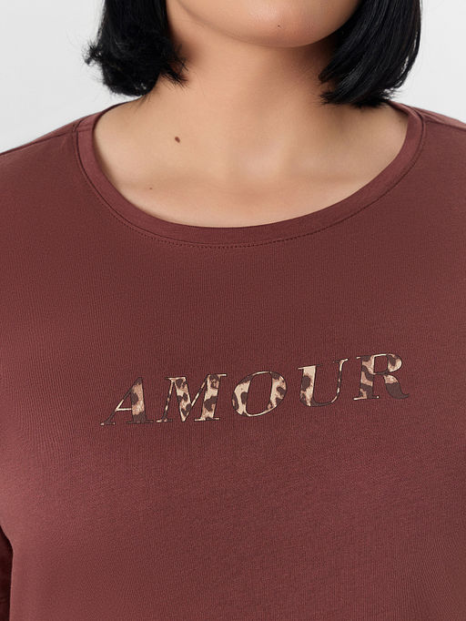 Комплект домашний женский коричневый с леопардовым принтом - Mark formelle фото 3