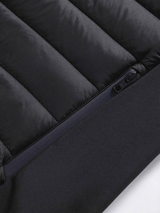 Куртка мужская гибридная стёганая с капюшоном с графеновой подкладкой черного цвета 9621_1Ch