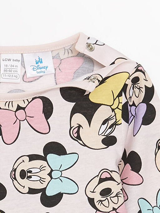Bisiklet Yaka Minnie Mouse Bask?l? K?z Bebek Pijama ?st - Waikiki фото 2