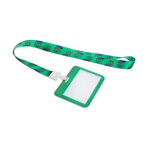 Бейдж горизонтальный, внешний, 100 х 80мм, внутренний 52 х 82мм, лента 42 см, Лягушка - Calligrata фото 4