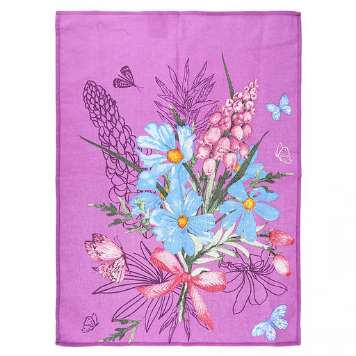 Салфетка хозяйственная 50х60см "Лето" 3, рогожка 171г/м2, хлопок 100%, без упаковки, "Домашняя мода" (Россия)