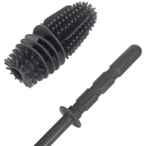 Ёршик для бутылочек и сосок Крошка Я, силиконовый, серый, 26 см