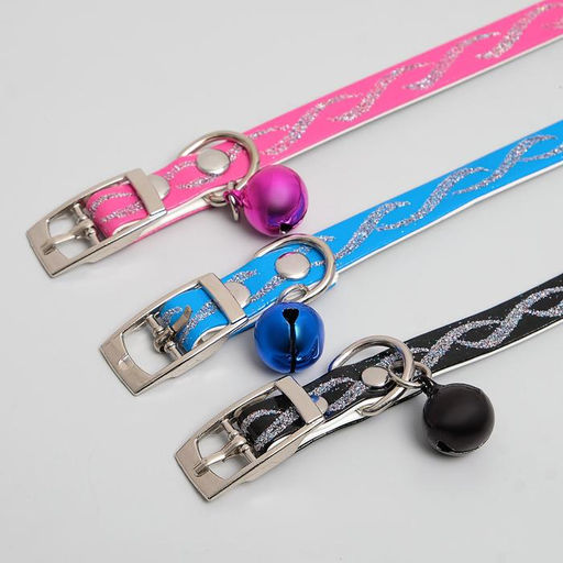 Ошейник из искусственной кожи Бесконечность с блестками, 30 х 1 см, микс цветов - Пижон фото 3