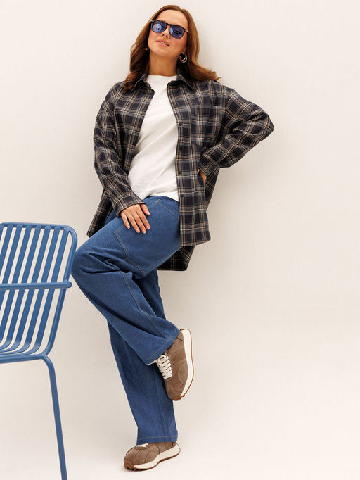 Костюм Liona Style 955 клетка синий