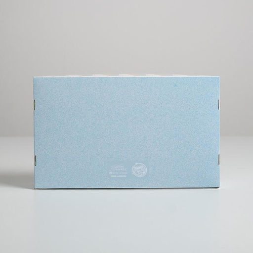 Цена за 5 шт. Коробка для эклеров, кондитерская упаковка, 5 вкладышей, With Love, 25.2×15×7 см