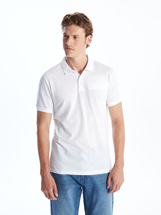 Polo Yaka K?sa Kollu Erkek Dokulu Ti??rt