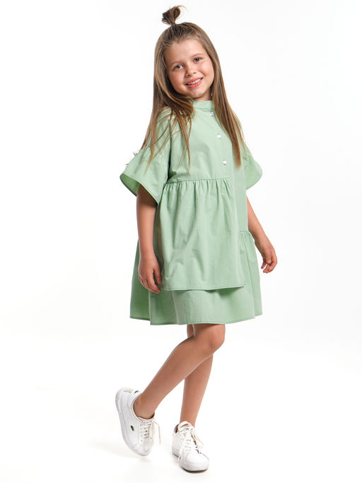 Платье Рубашка летнее хлопковое UD 7935 фисташка - Mini maxi фото 4