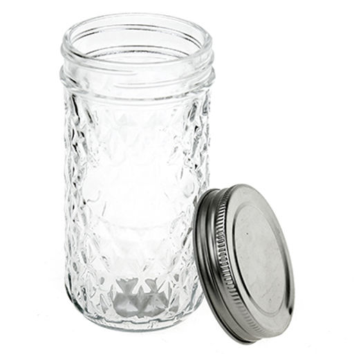 Банка стеклянная с винтовой крышкой Домашнее варенье 0,35л, h13,8см, диаметр горла - 5,8см, металлическая крышка тфист-офф (Китай) - Домашняя мода фото 2