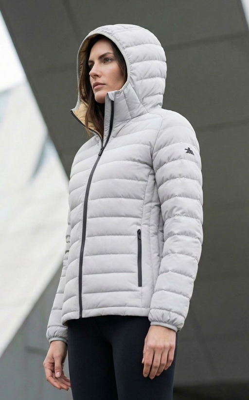 Куртка женская стёганая с капюшоном с графеновой подкладкой черного цвета 9624_1Ch - Valianly фото 106