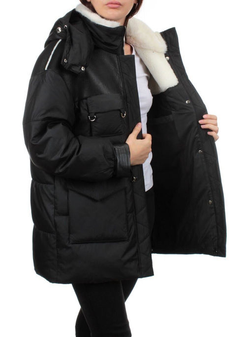 338-X01BLACK Куртка зимняя женская (200 гр. холлофайбер) - Fashion фото 7