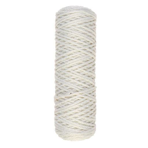 Шнур для вязания «Классик» без сердечника 100% полиэфир ширина 4 мм 100 м, белый