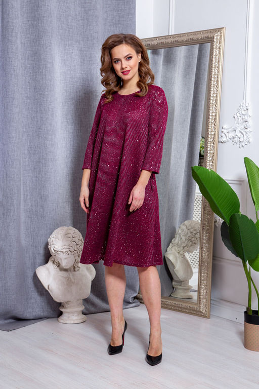 Платье Anastasia 749 винный  фото 4