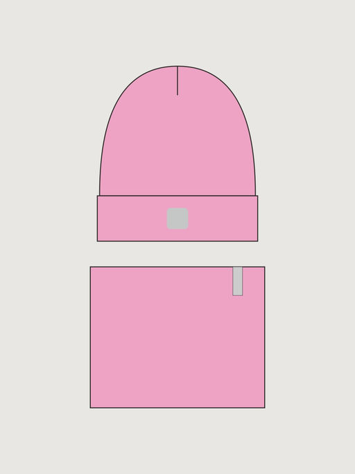 Комплект шапка и снуд 12л22826 розовый