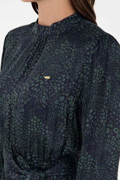 Женское темно-синее тканое платье Неожиданная скидка в корзине - U.s. polo assn фото 6