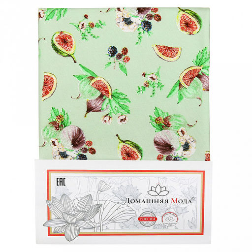 "Инжир К" Шторы для кухни, 2шт 148х160см, на шторной ленте, хлопок "Премиум" 186г/м2, "Домашняя мода" (Россия)