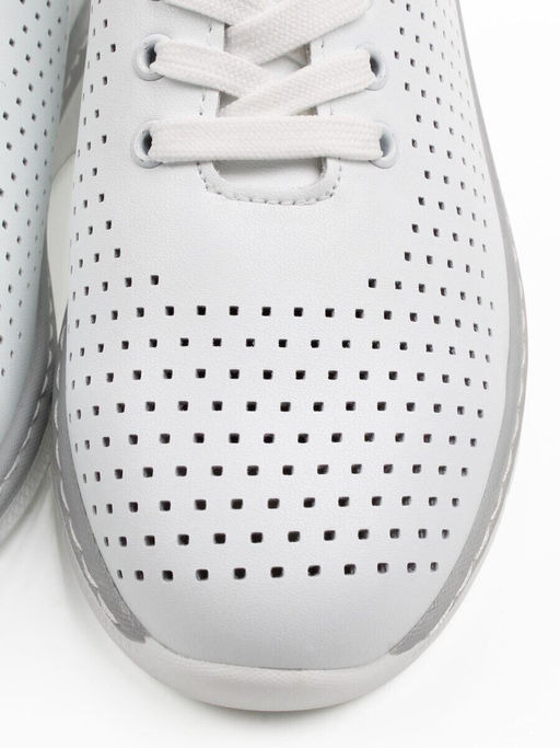 03-YE547-1 WHITE Полуботинки летние спортивные женские (натуральная кожа)