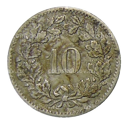 Монета 10 раппенов 1900 года Швейцария