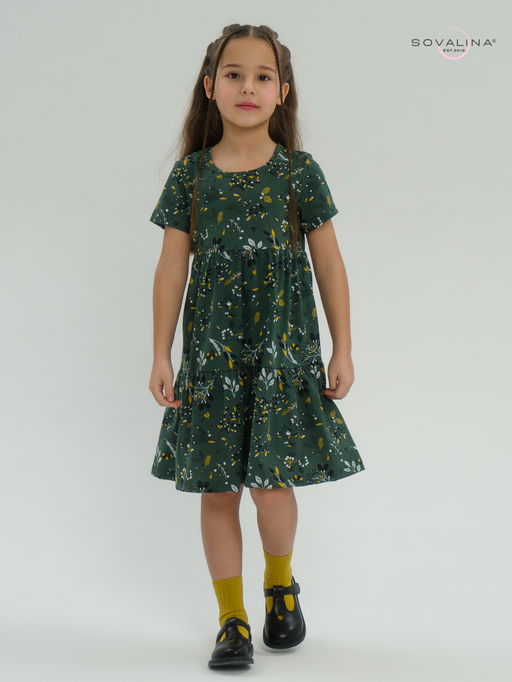 Платье Тия горчичные ветки - Sovalina фото 13