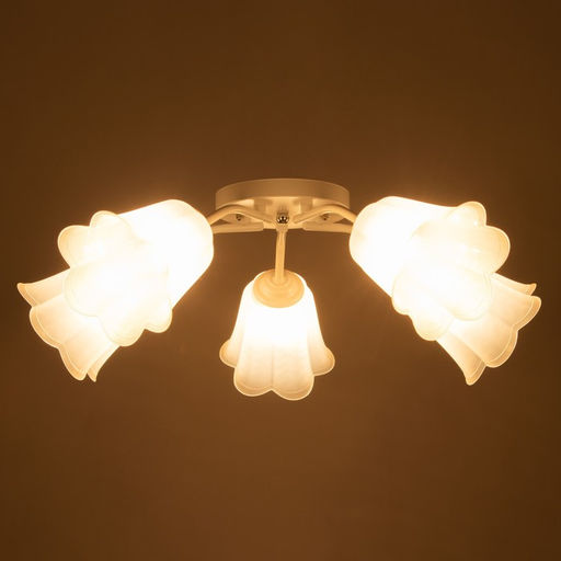 Люстра "Онлайн" (цветок) 5х15Вт Е27 МОДЕЛЬ: BR 00211 белый/прозрачный