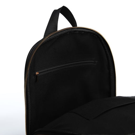 Рюкзак женский из искусственной кожи на молнии, 2 кармана, цвет чёрный - Simaland фото 5