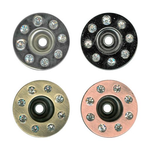 Пуговица Micron BJS 001 джинсовые со стразами 17 мм 24 шт СК/Распродажа