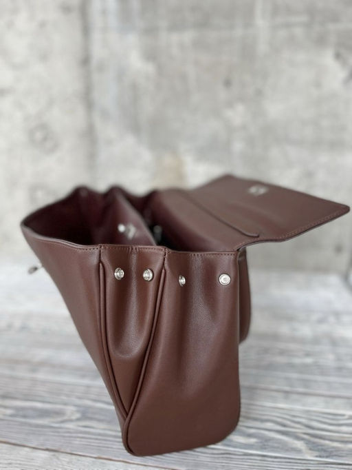 Женская кожаная сумка-портфель 8399-3 Кофе - Sergio valentini фото 4