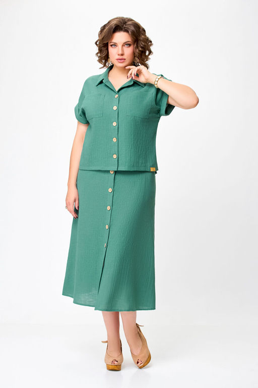 Блуза Swallow 803.2 черный+серебряный узор фото 568