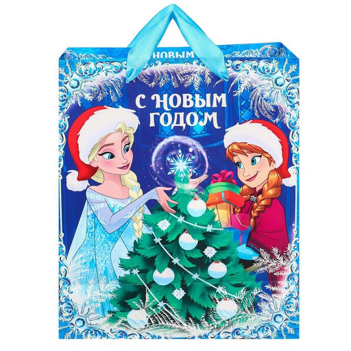 Пакет подарочный «С Новым годом!», 23×27×11.5 см, упаковка, Холодное сердце