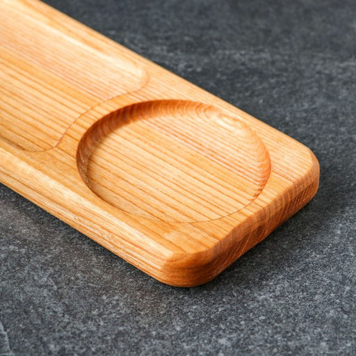 Блюдо-доска сервировочное деревянное, 40×10 см, для сервировки и подачи, массив ясеня