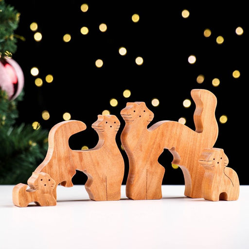 Сувенир-пазл Семья котов, 4 шт ,15,5х10,5 см - Simaland фото 3