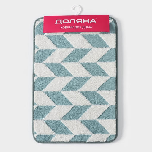 Коврик для ванной и туалета Доляна Ралли, 40?60 см, бирюзовый  фото 7