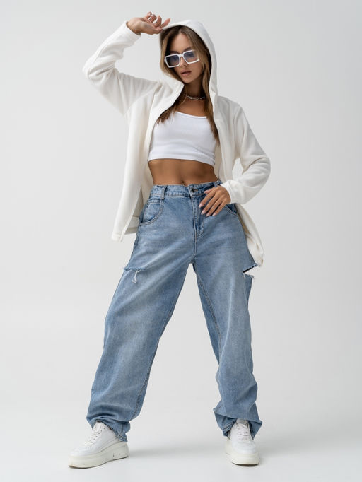 Толстовка из толстого трикотажного флиса - Binita фото 3