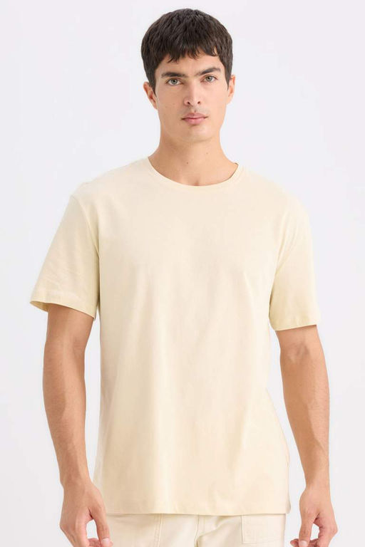 New Regular Fit Bisiklet Yaka Basic Duz K?sa Kollu Tisort - Defacto фото 2