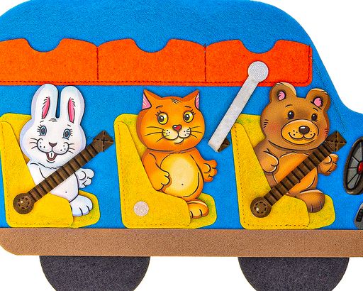 Развивающая книжка из фетра Едем в школу - Smiledecor фото 5