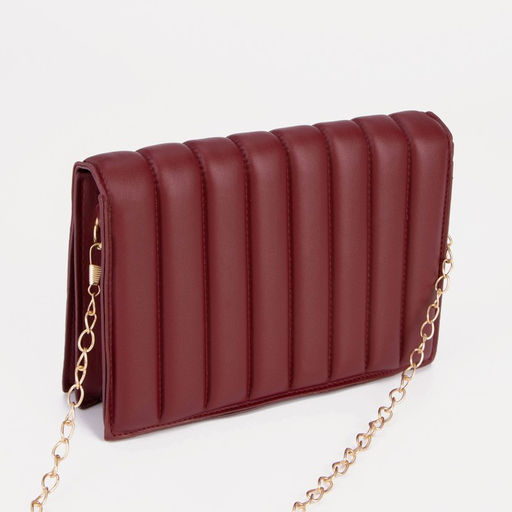 Сумка-мессенджер на клапане, длинный ремень, цвет бордовый - Simaland фото 2