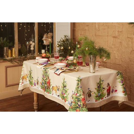 Скатерть новогодняя «Этель» Noble Christmas, 150×220 +/-3 см с ГМВО, 100% хлопок, саржа 190 г/м²