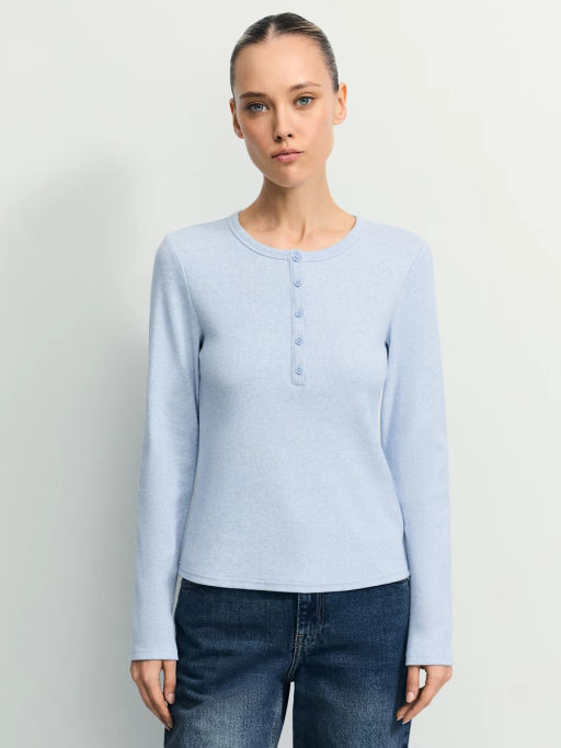 Лонгслив с застежкой на груди / Zarina  фото 4