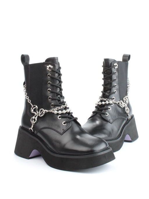 01-GZ6190-L61 BLACK Ботинки демисезонные женские (натуральная кожа) - Фабричный китай фото 11