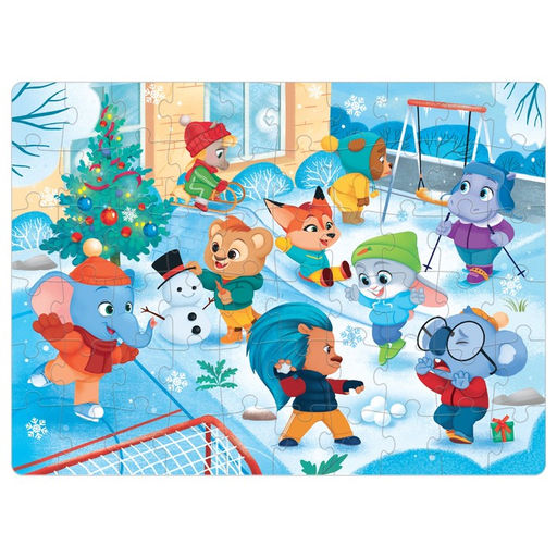 Пазлы детские Новогодние развлечения, 60 элементов - Puzzle time фото 6
